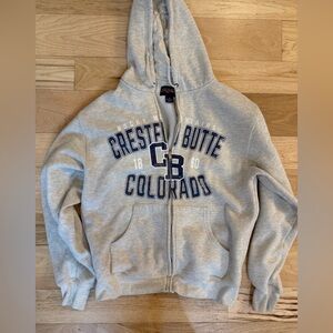 Crested Butte Colorado hoodie zip up size medium